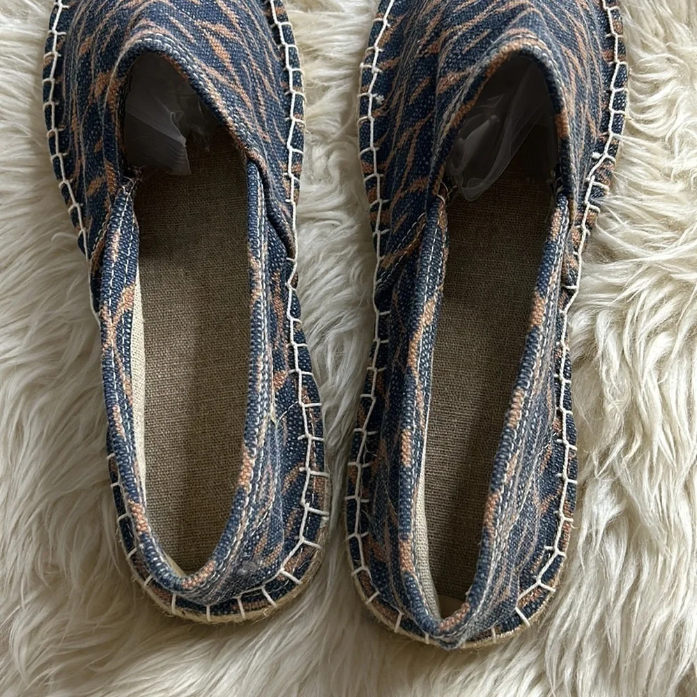 Scotch & soda espadrilles slip on canvas shoe women’s 8.5 blue brown new